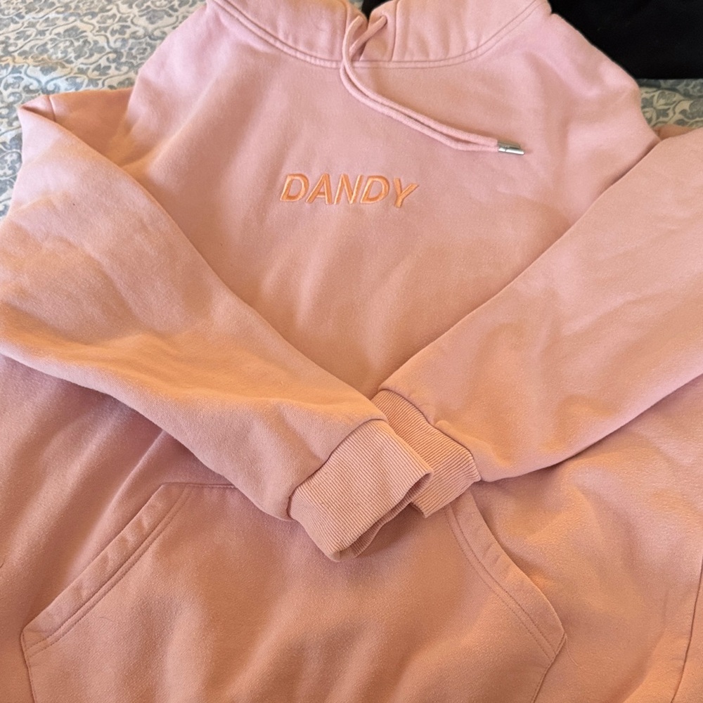 Peach Hoodie with Embroidered Logo